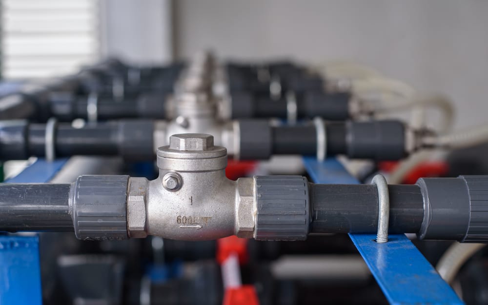 pipes and backflow valves.